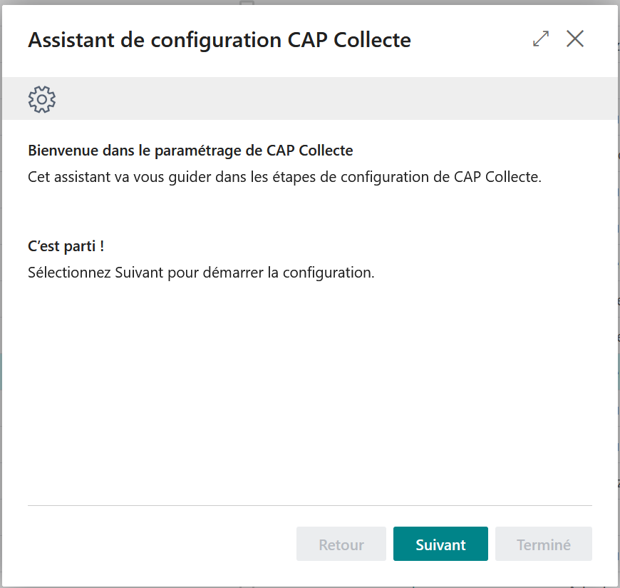 Démarrage de l'assistant de configuration
